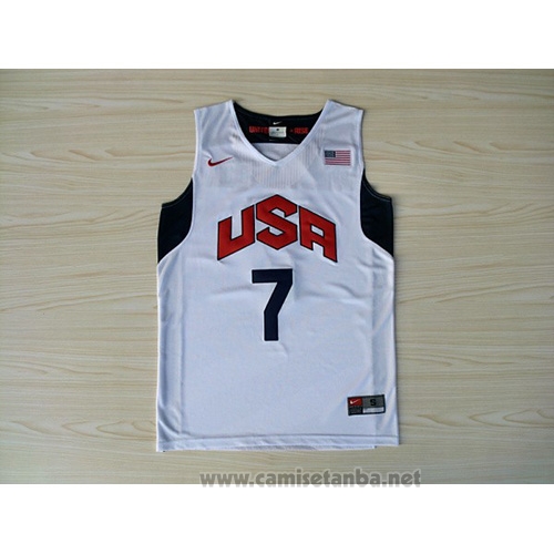 Camiseta USA 2012 Russell Westbrook #7 Blanco